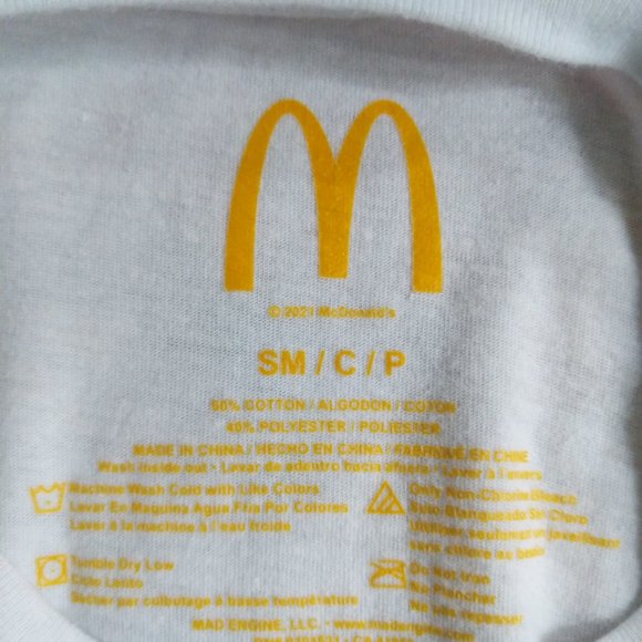 McDonald's Long Sleeve Fries Shirt Size Small - Picture 5 of 5